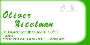 oliver mitelman business card